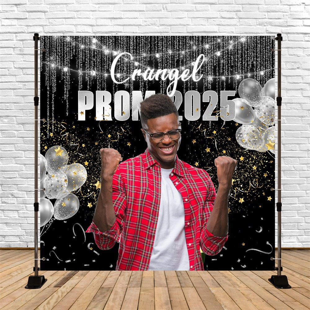 Prom Backdrop Ideen Cool Silber Luftballons Custom Graduation Party Hintergrund MRR5-32