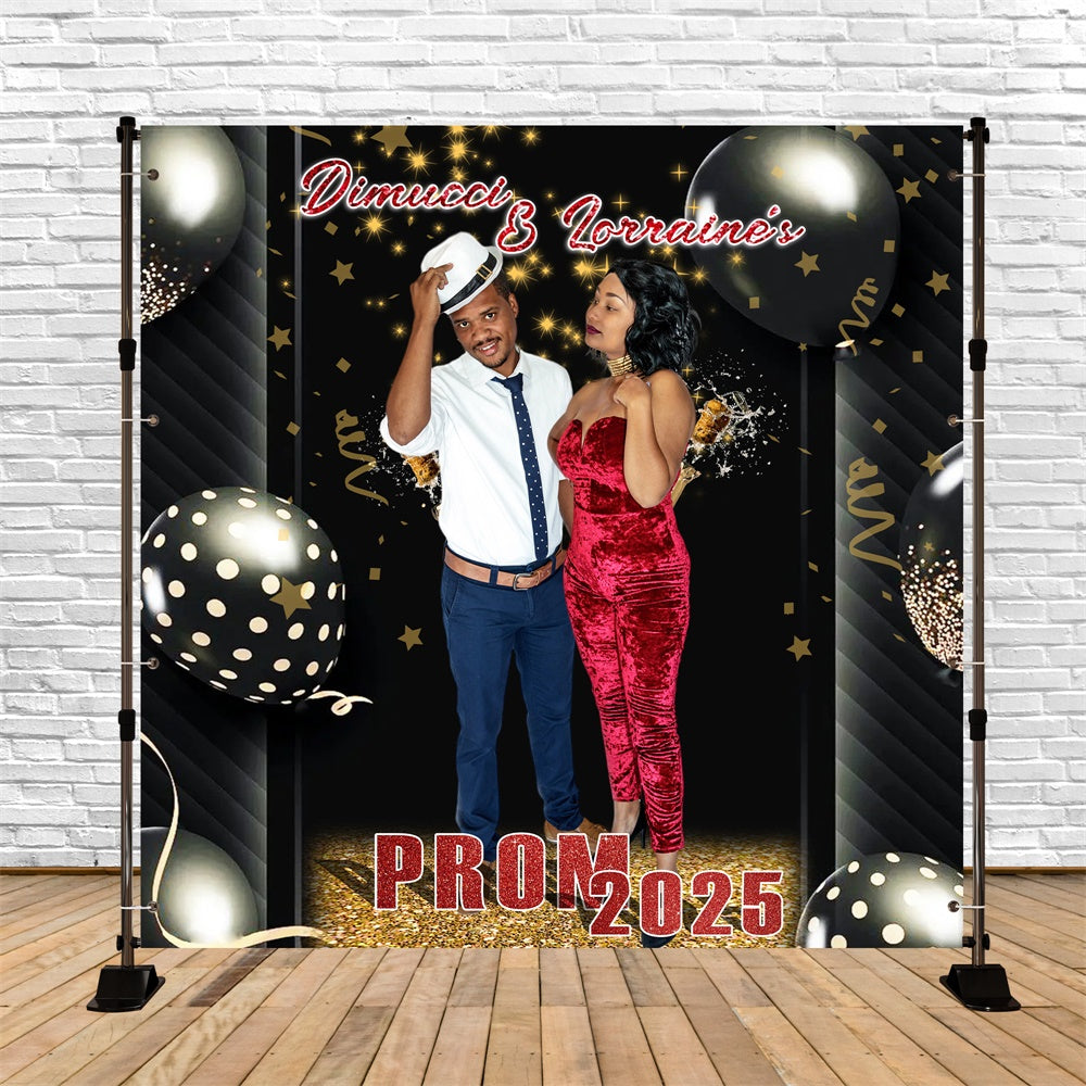 Abschlussball-Fotohintergrund Polka Dot Balloon Individueller Hintergrund für Abschlussfeier MRR5-59