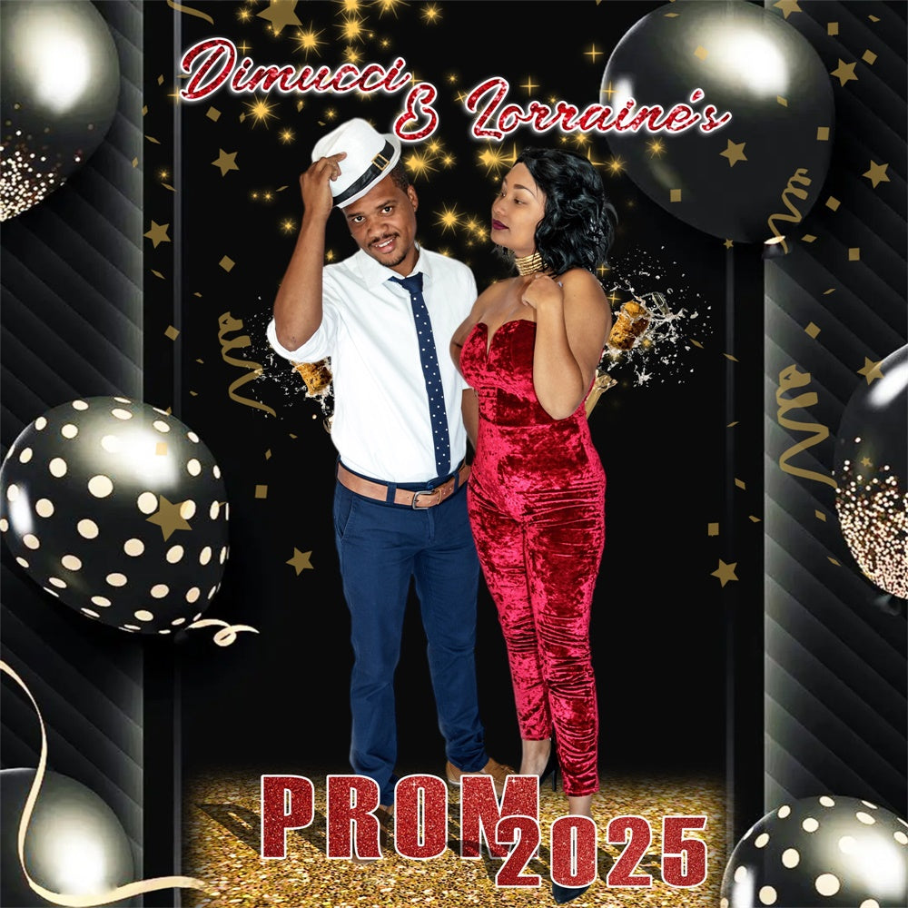 Abschlussball-Fotohintergrund Polka Dot Balloon Individueller Hintergrund für Abschlussfeier MRR5-59