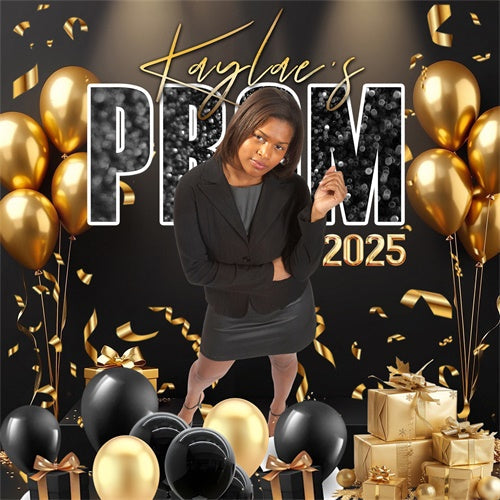 Prom 2025 Backdrop Luxe Ballons Geschenk Custom Party Graduation Backdrop MRR6-1