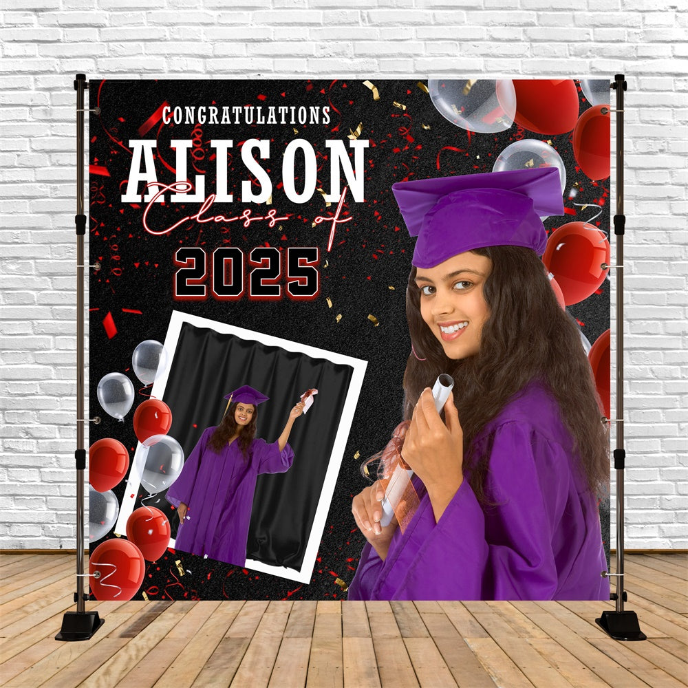 Graduation Backdrop Ballon Cheers Customized Party Graduation Backdrop MRR6- 13