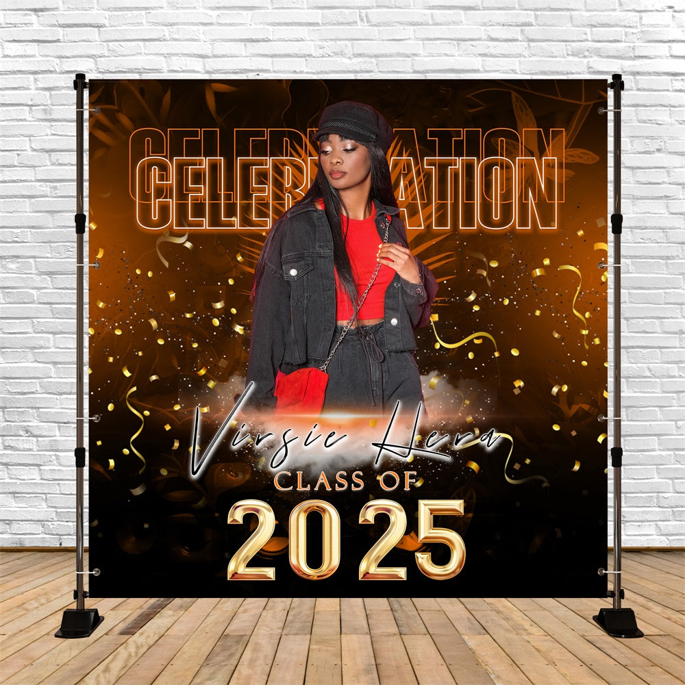 Personalisierte Graduation Backdrop Zuversicht Glow Party Graduation Backdrop MRR6-35