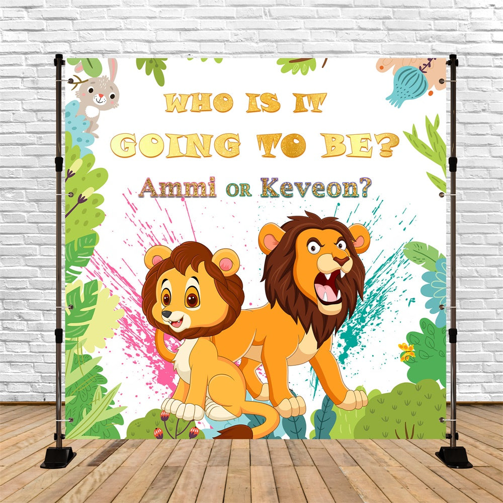 Backdrops für Baby Shower Dschungel Baby Mystery Individuelles Backdrop MRR7-12