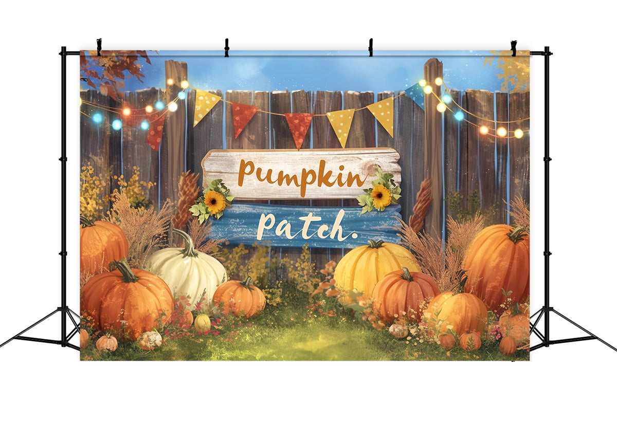 Herbst Fotokulisse Rustikale Banner Kürbis Fotohintergrund MRR7-126