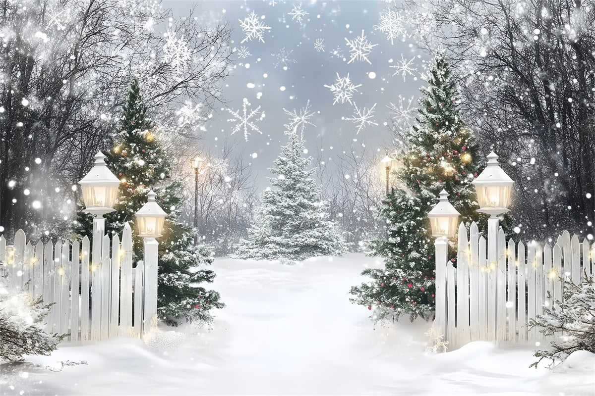 Schneeflocken Backdrop Sparkle Pine Welcome Backdrop MRR7-155