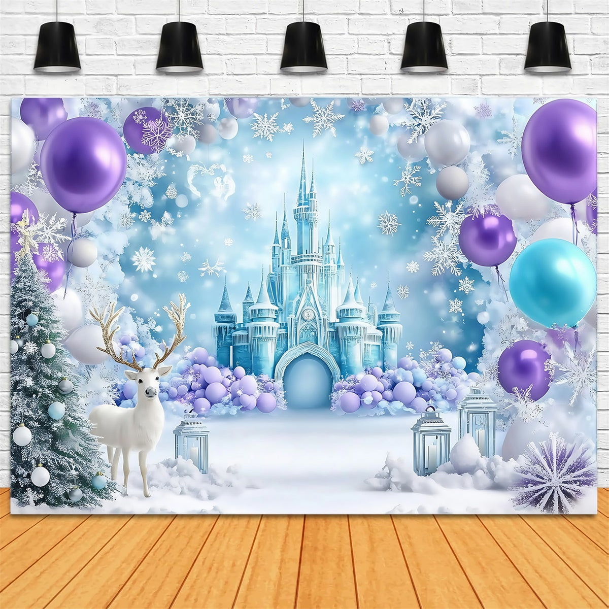 Winter Fotokulisse Eisschloss Ballonkulisse MRR7-167