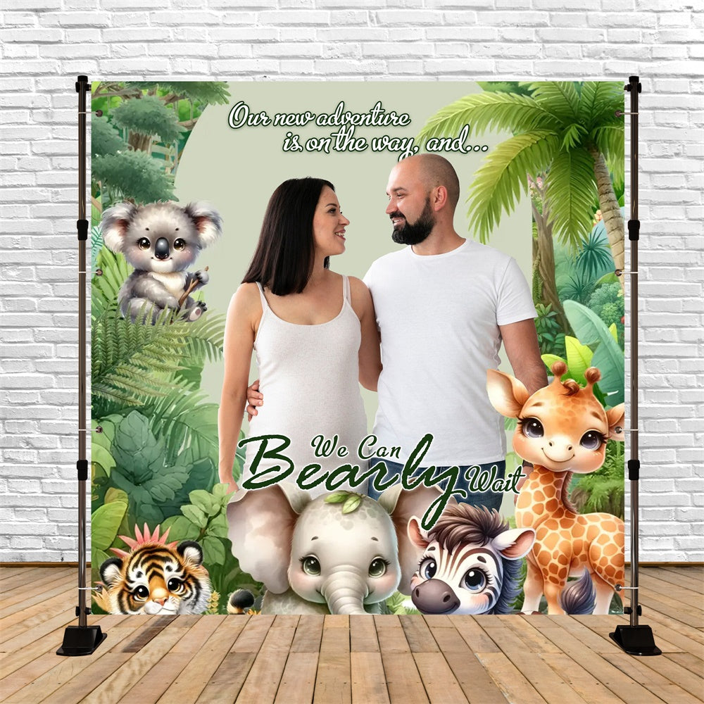 Individueller Hintergrund für die Babyparty Niedliche Safari-Abenteuer-Hintergrund MRR7-18