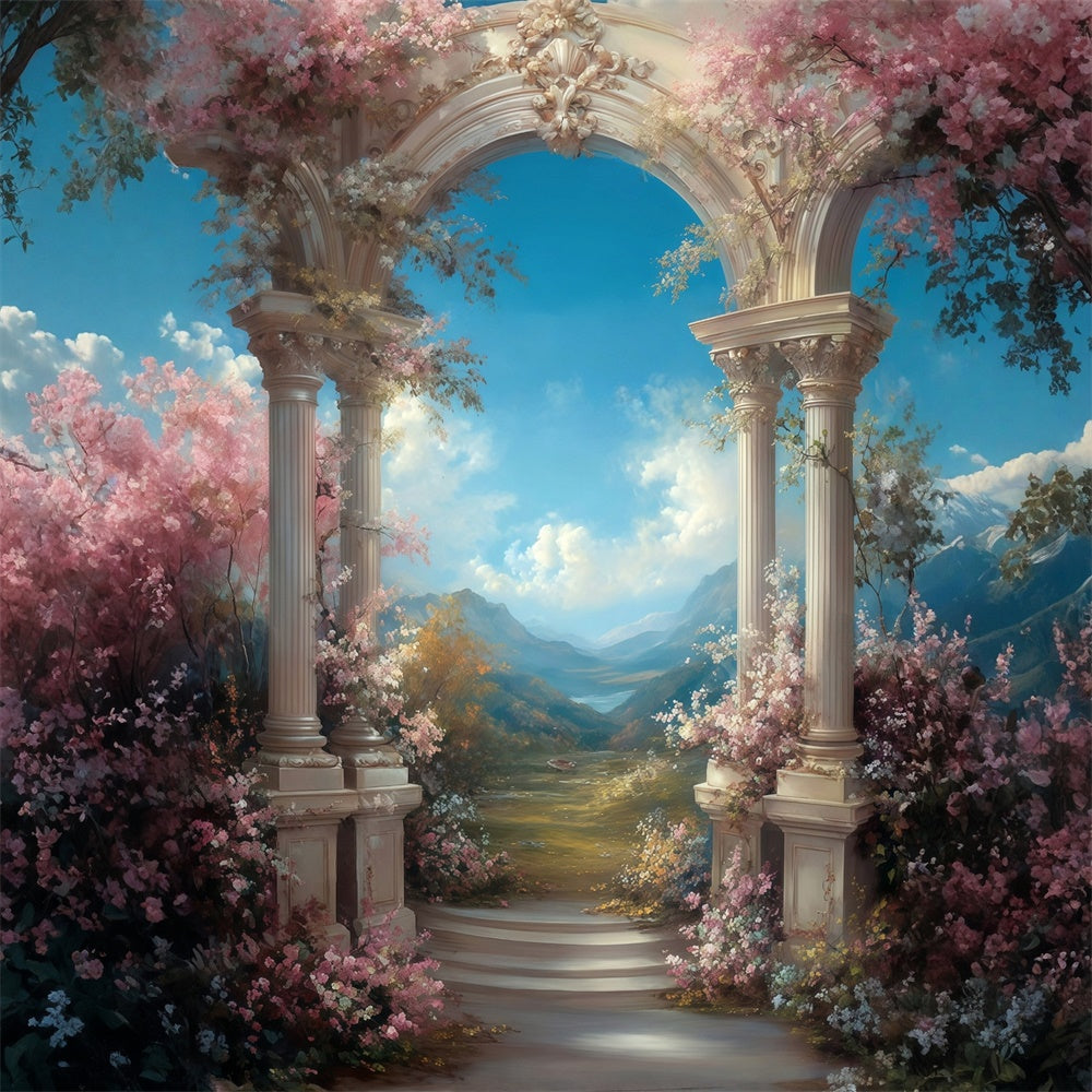 Kunstfotografie Backdrops Majestätischer Garten Portal Backdrop MRR7-202