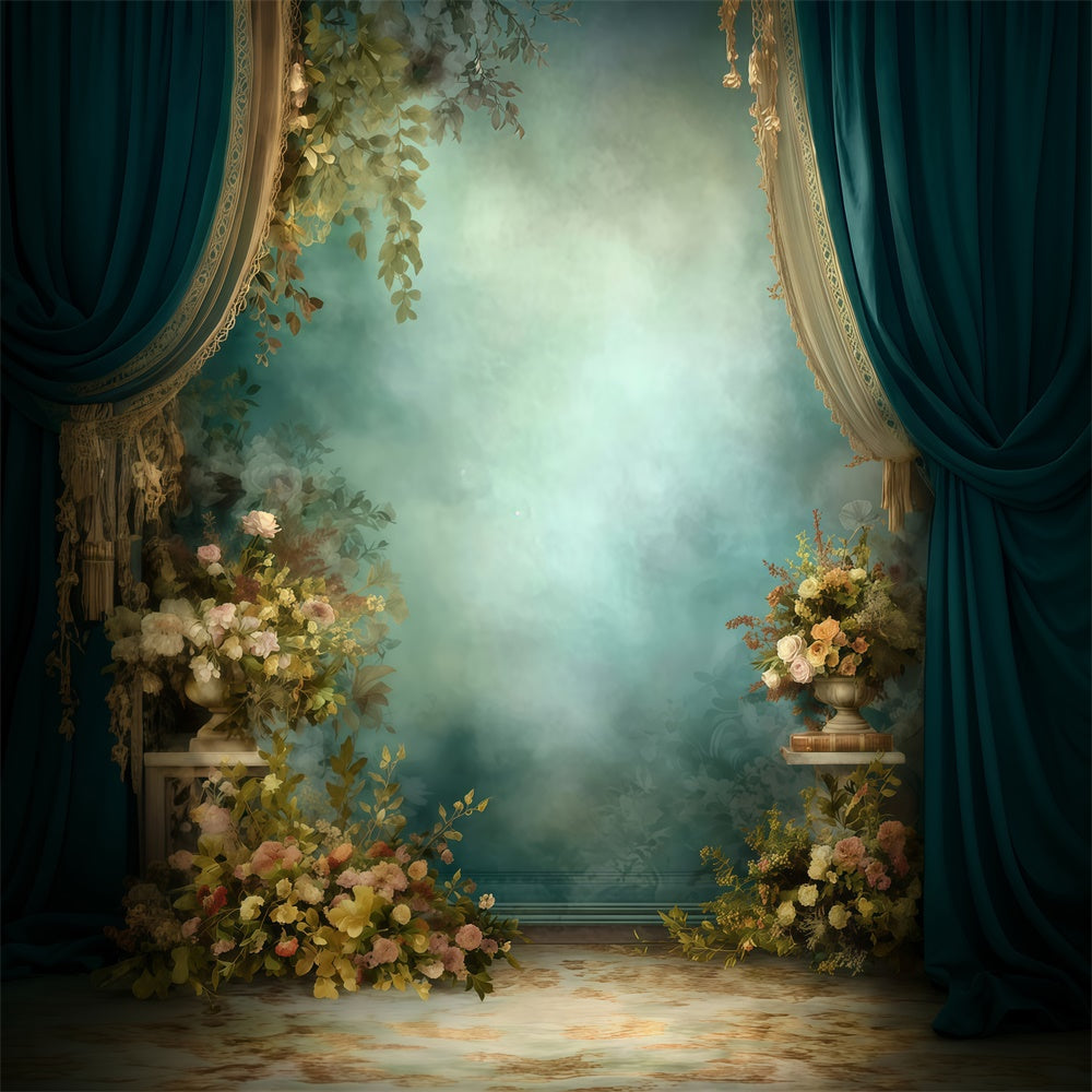 Backdrop Vintage Garden Mist Regal Curtain Fotohintergrund MRR7-239