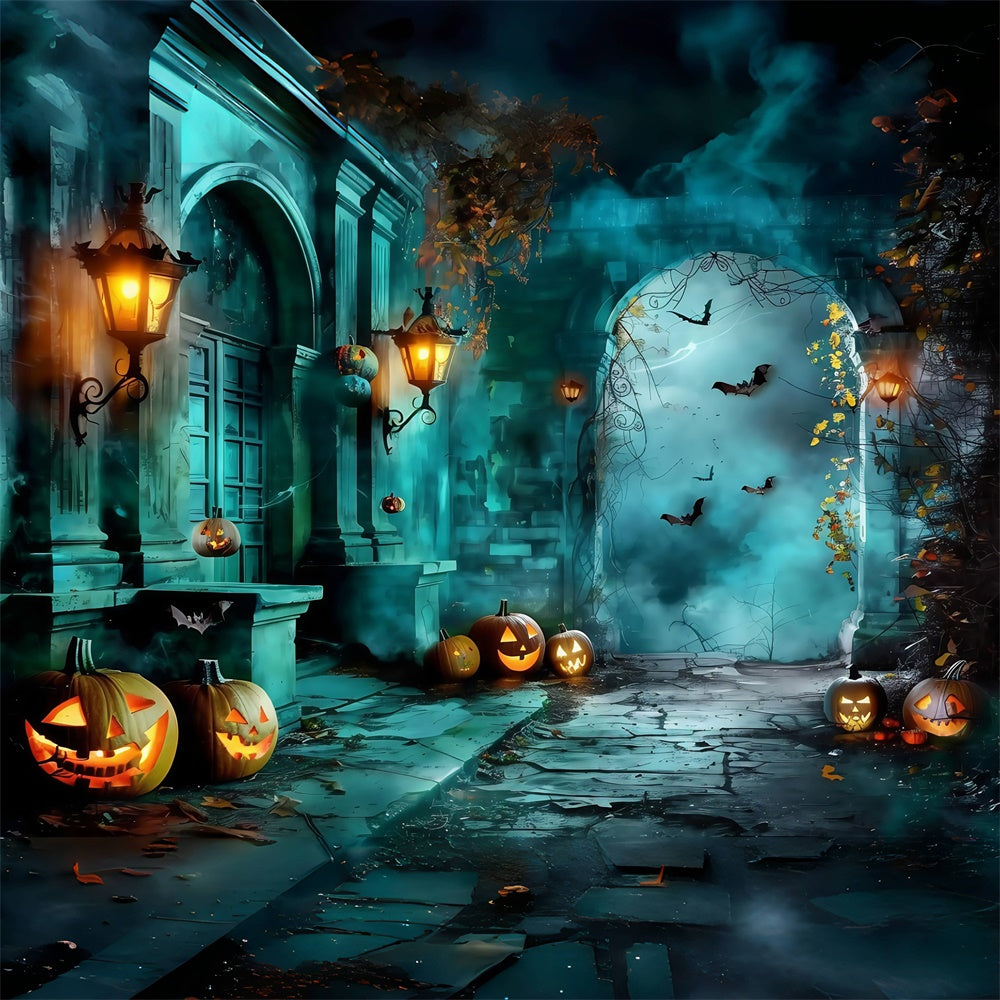 Halloween Backdrops Dämmerung Kürbis Eingang Backdrop MRR7-27