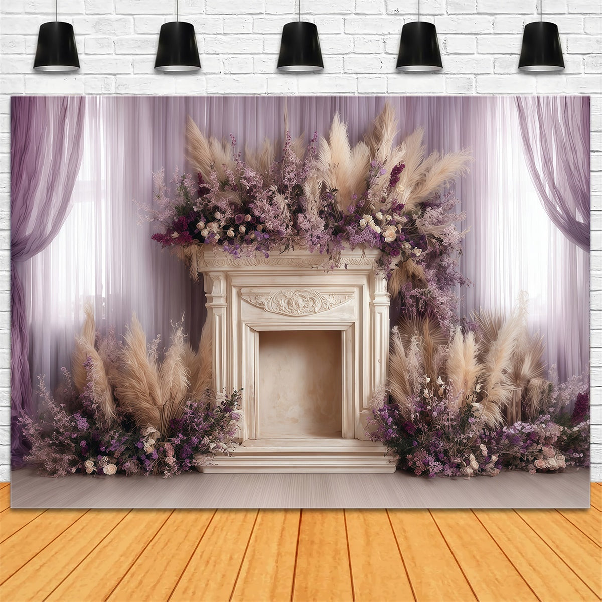 Bohemian Backdrops Blüte Kamin Anmut Fotohintergrund MRR7-270
