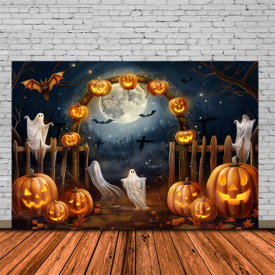 Halloween Mond Backdrop Geisterhafte Ernte Bogen Hintergrund MRR7-37
