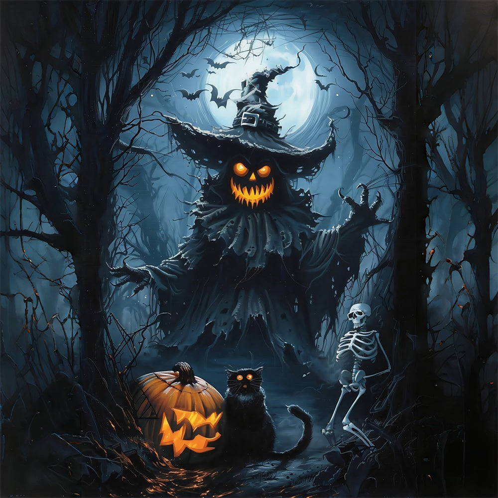 Halloween Mond Backdrop Kürbis Unhold Horror Backdrop MRR7-52