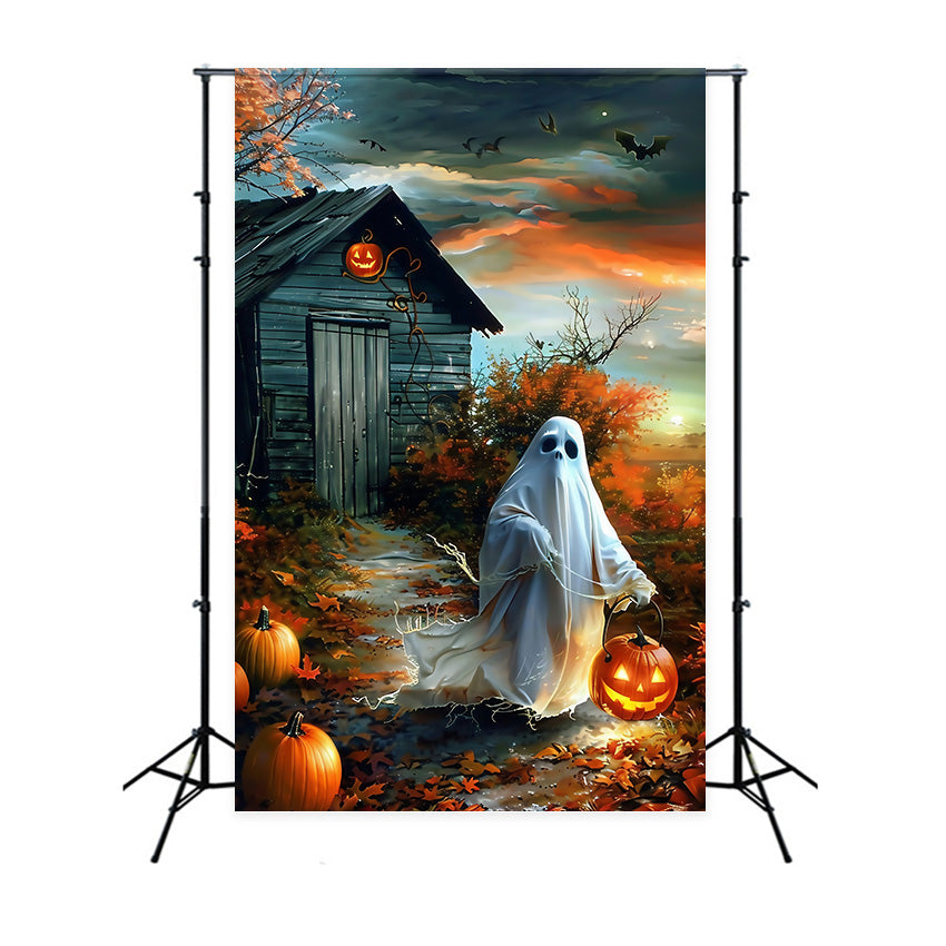 Halloween Fotohintergrund Kürbislaterne Geisterhintergrund MRR7-55