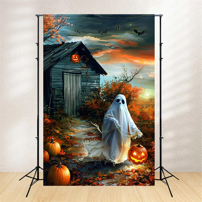 Halloween Fotohintergrund Kürbislaterne Geisterhintergrund MRR7-55
