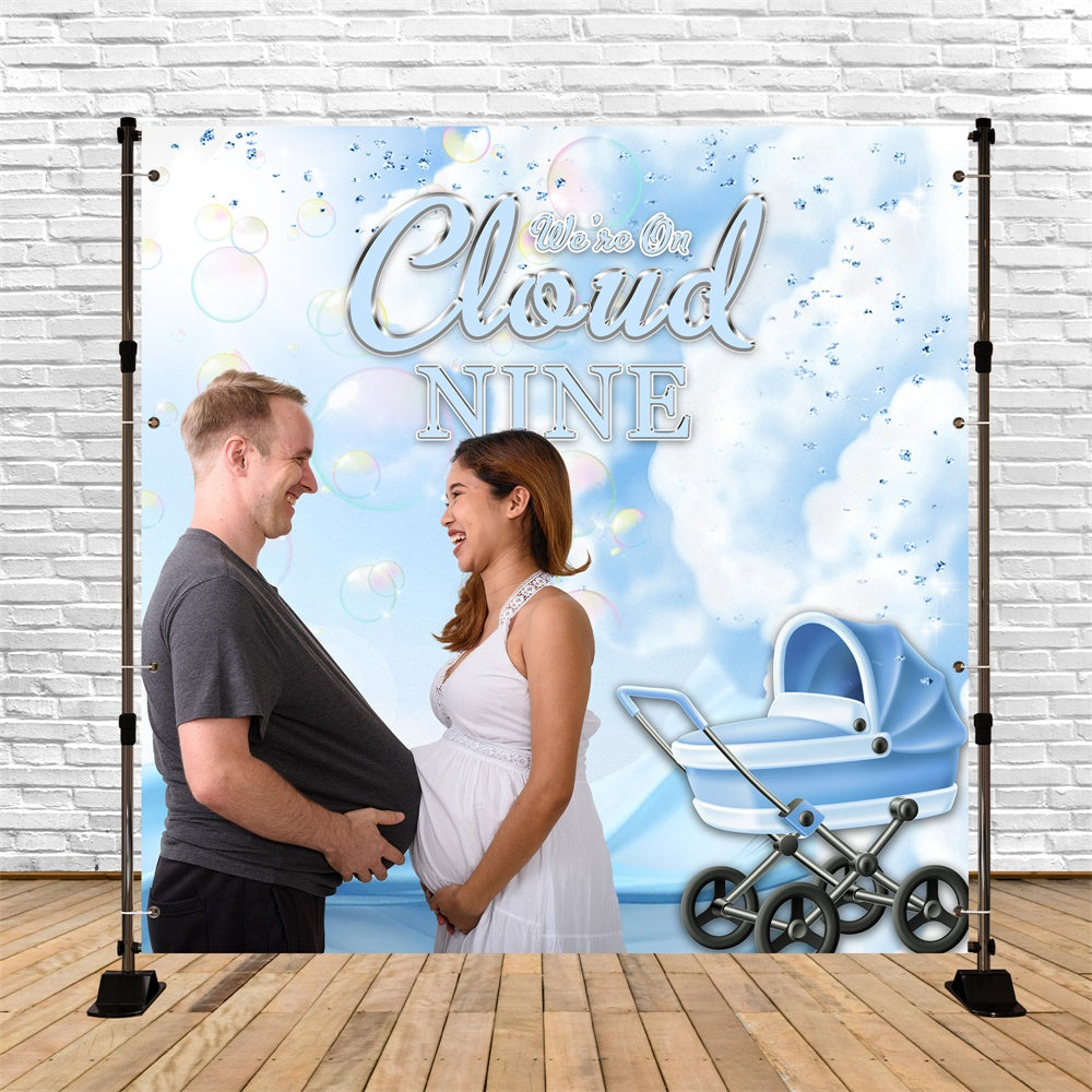 Baby Shower Backdrop Ideen Blauer Himmel Delight Individuelles Backdrop MRR7-7