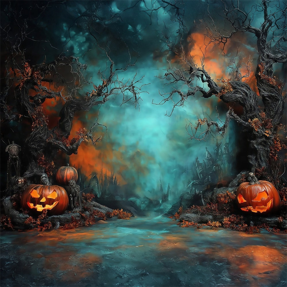Halloween Wandhintergrund Gruseliger Wald Halloween Fotohintergrund MRR8-2