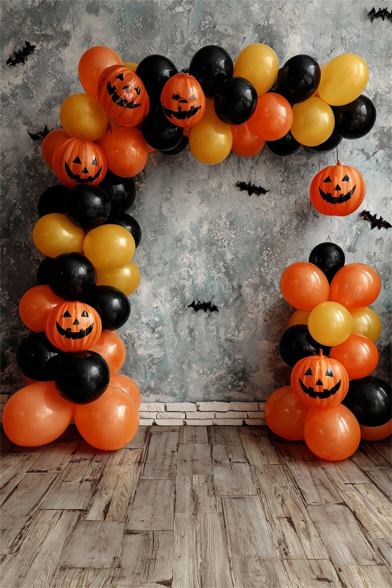Halloween Fotografie Backdrop Kürbis Ballon Fledermaus Halloween Foto Hintergrund MRR8-37