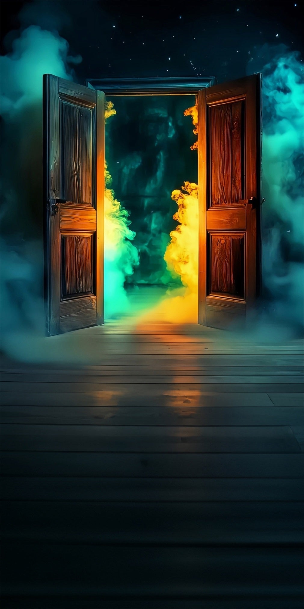 Halloween Fotografie Foto Hintergrund Marvel Night Glow Smokey Gates Sweep Backdrop MRR8-55