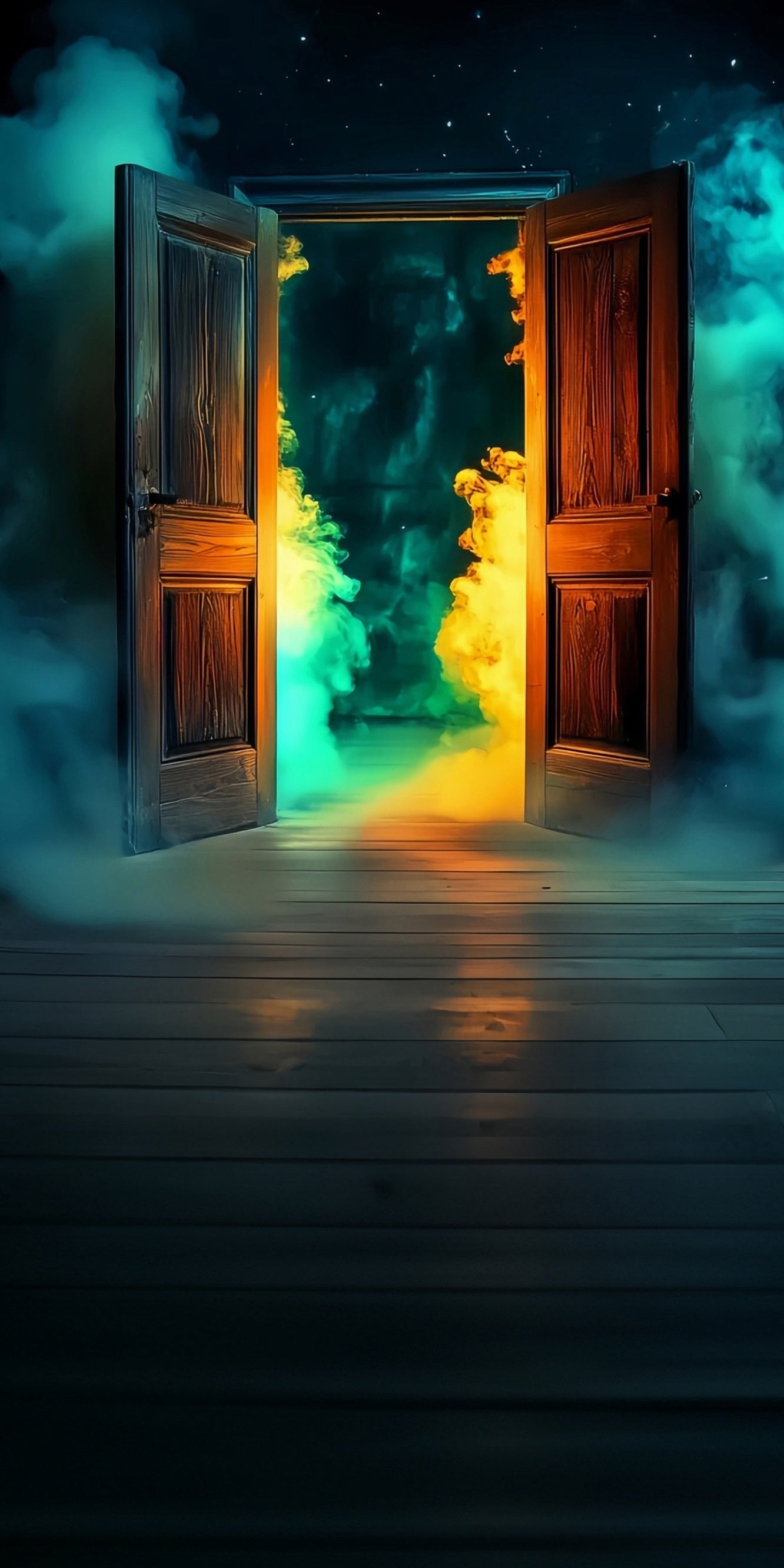 Halloween Fotografie Foto Hintergrund Marvel Night Glow Smokey Gates Sweep Backdrop MRR8-55