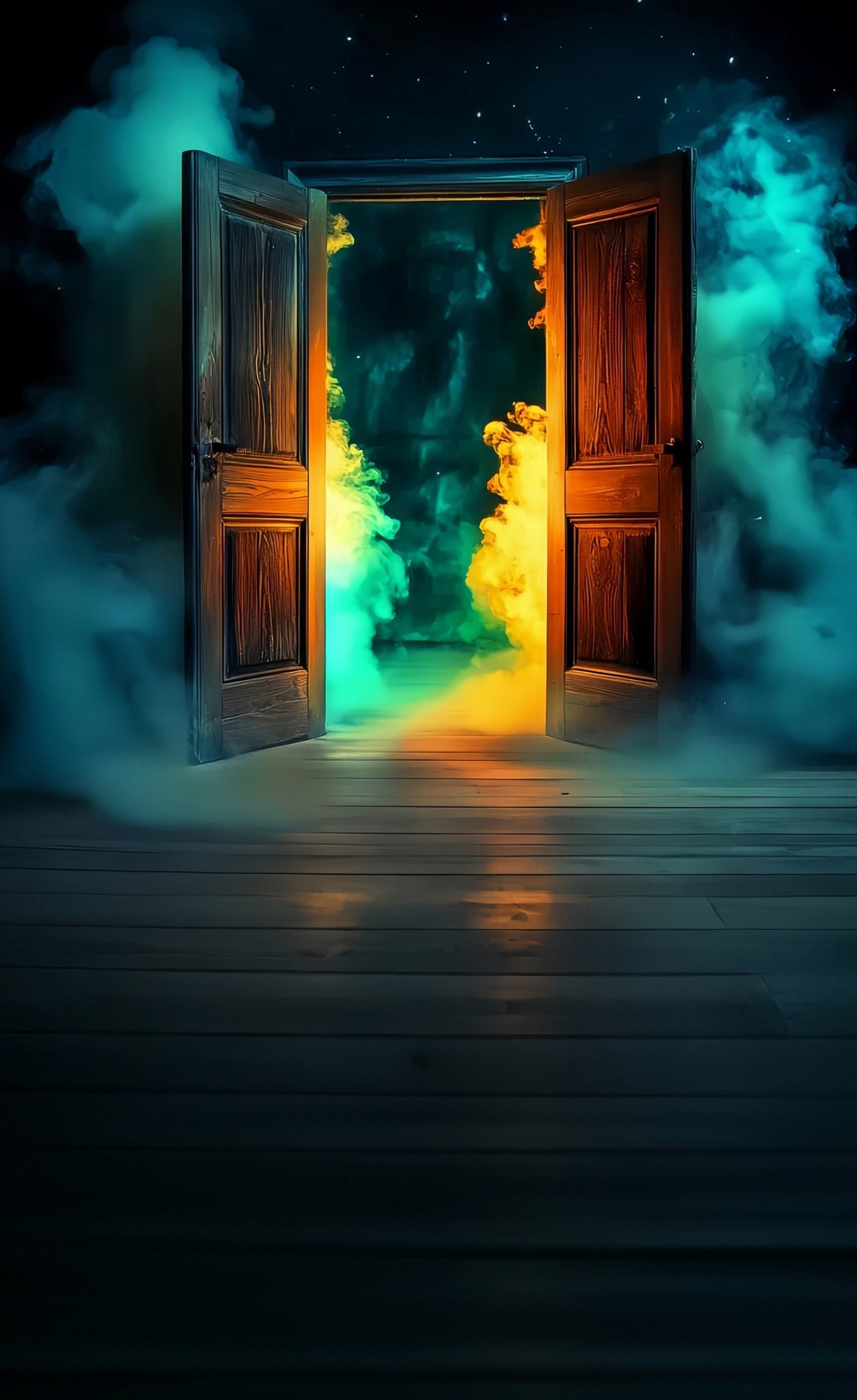 Halloween Fotografie Foto Hintergrund Marvel Night Glow Smokey Gates Sweep Backdrop MRR8-55