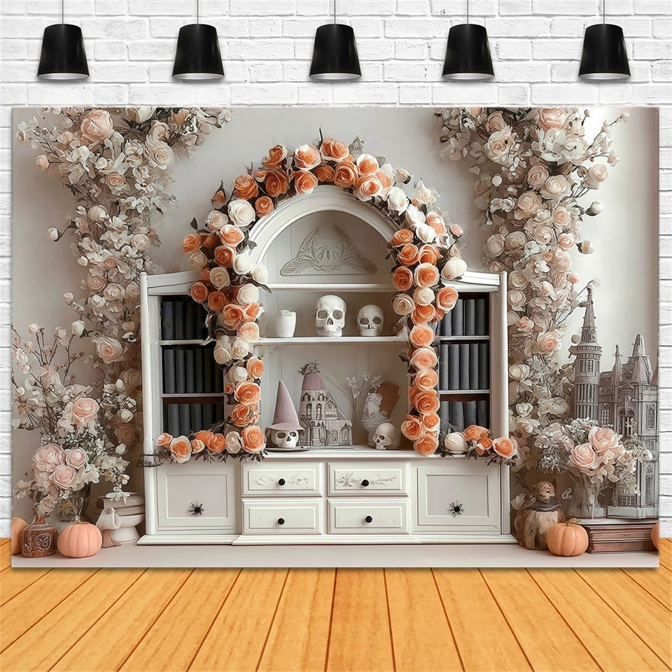 Halloween Fotokulisse Blume Totenkopf Indoor Halloween Foto Hintergrund MRR8-8