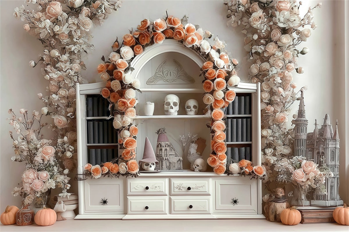 Halloween Fotokulisse Blume Totenkopf Indoor Halloween Foto Hintergrund MRR8-8