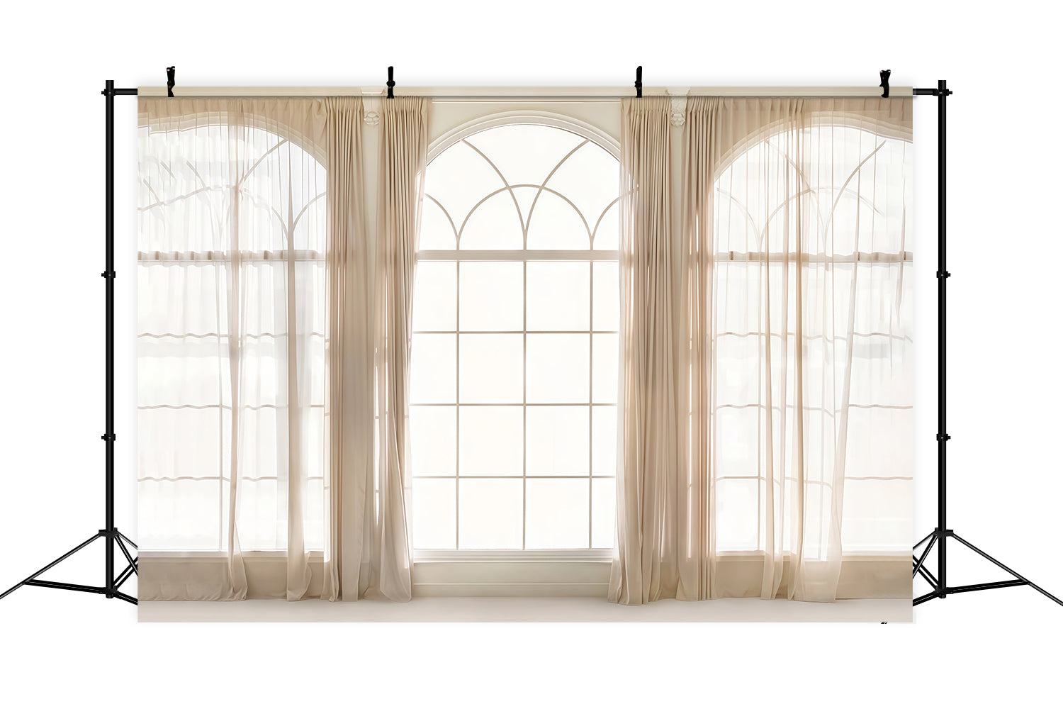 Vintage-Fotohintergrund Elegante transparente Fenstervorhänge Vintage-Studiohintergründe MRR9-120