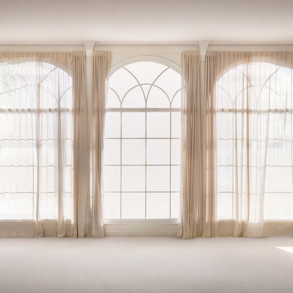 Vintage-Fotohintergrund Elegante transparente Fenstervorhänge Vintage-Studiohintergründe MRR9-120