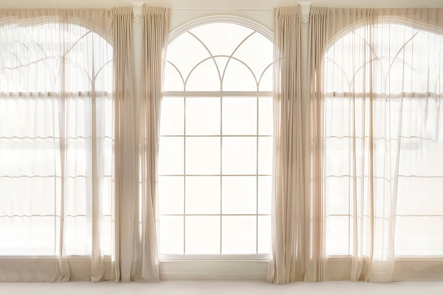 Vintage-Fotohintergrund Elegante transparente Fenstervorhänge Vintage-Studiohintergründe MRR9-120