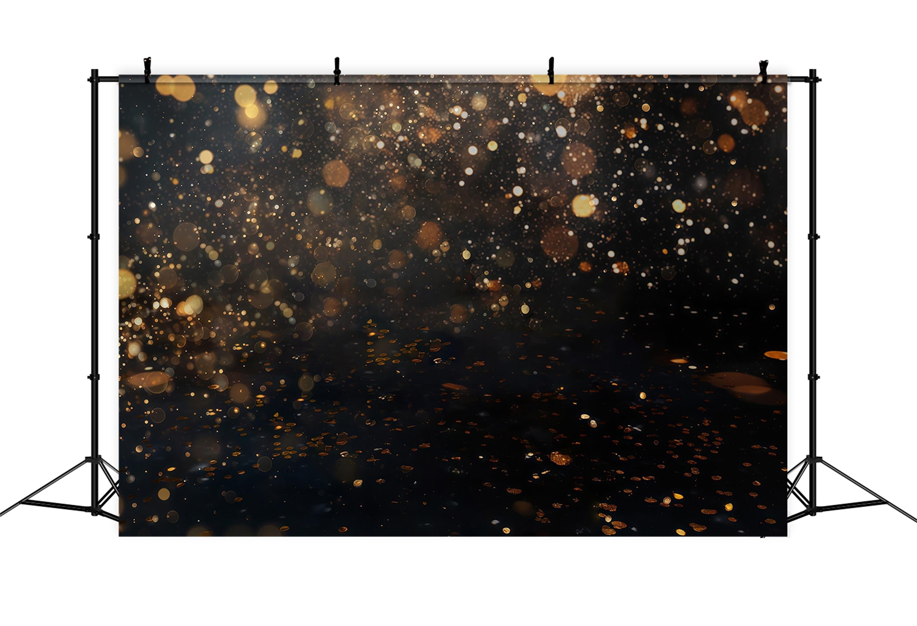 Glitzer-Bokeh-Fotohintergrund Golden funkelnde Glitzerlichter Bokeh-Fotohintergrund MRR9-54
