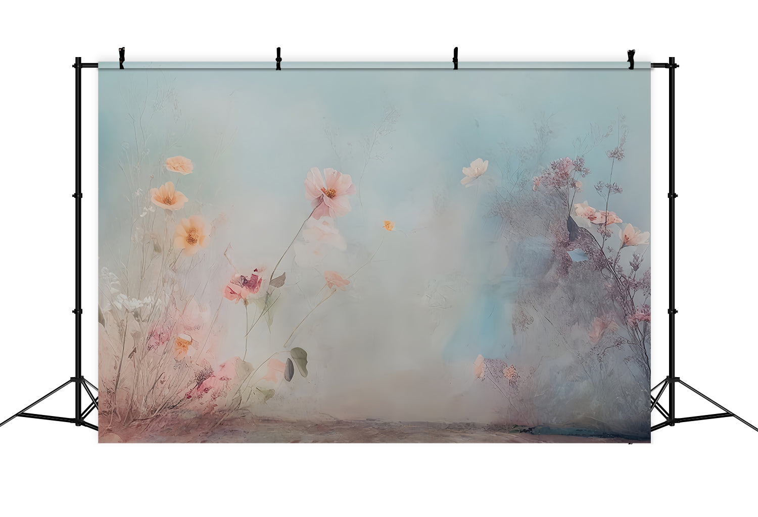 Kunsthintergründe Zarte Pastellfarben Blumenfeld Künstlerischer Fotohintergrund MRR9-71