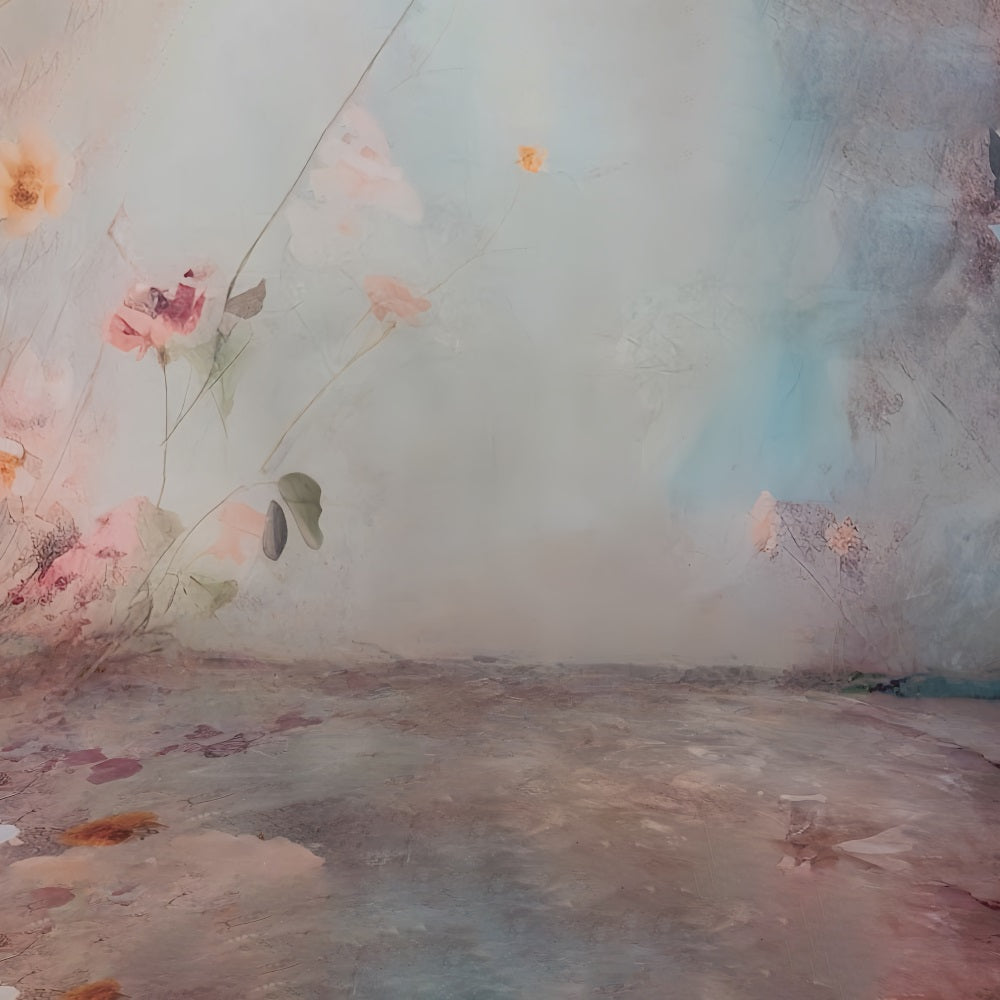 Kunsthintergründe Zarte Pastellfarben Blumenfeld Künstlerischer Fotohintergrund MRR9-71