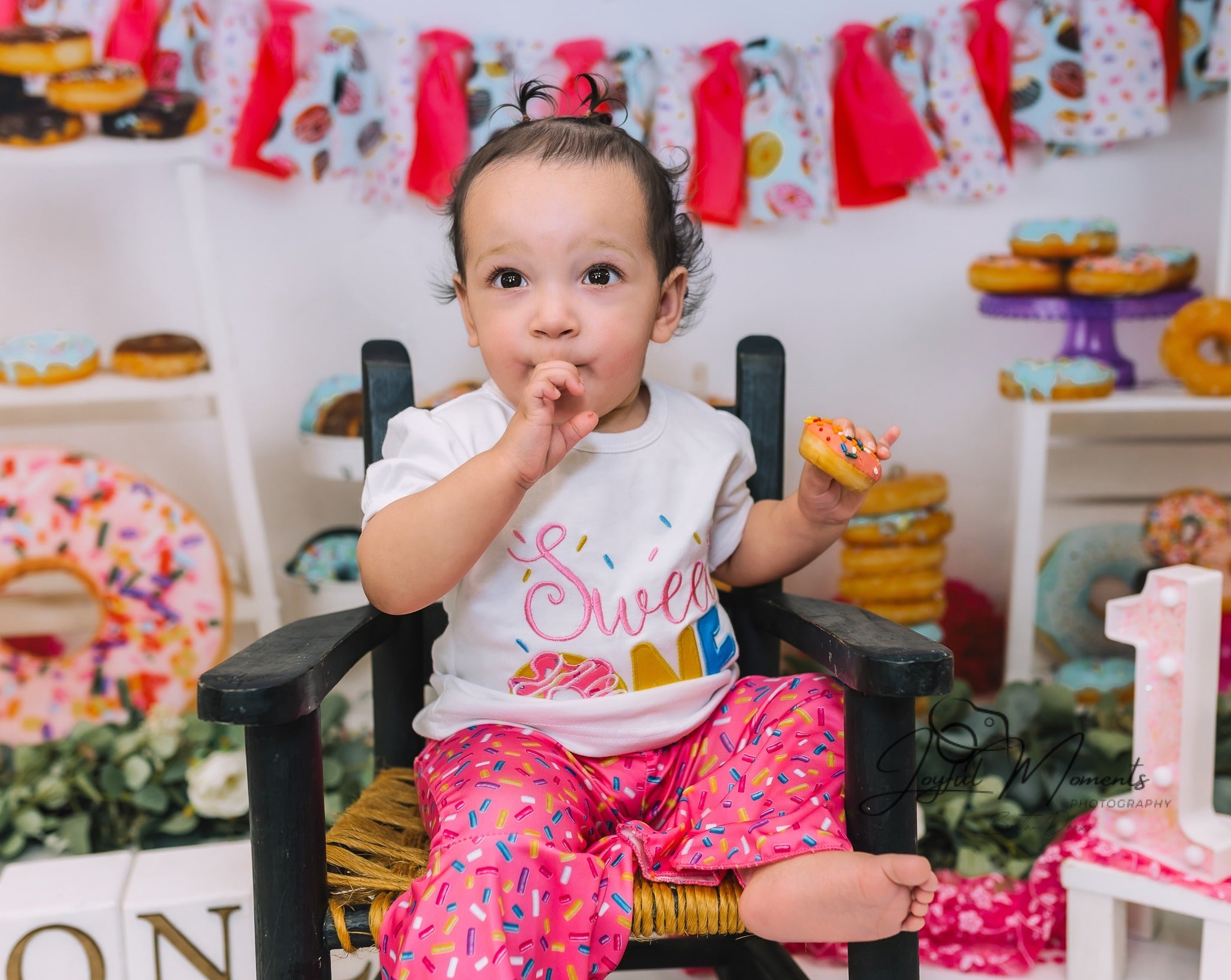 Cake Smash Fotohintergrund Bunte Donuts Dessert-Party-Setup Geburtstagsfoto-Fotohintergrund MRR9-8
