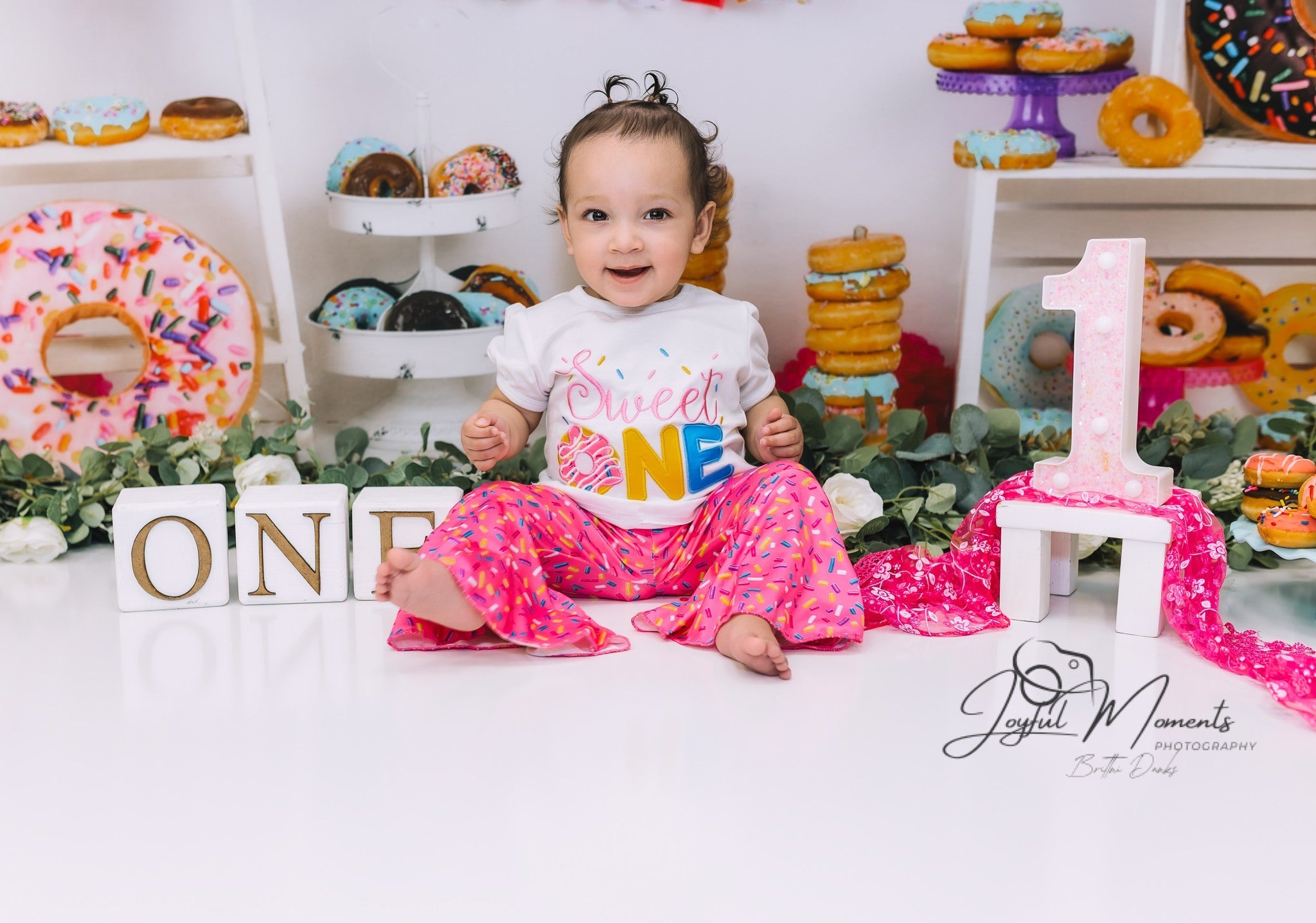 Cake Smash Fotohintergrund Bunte Donuts Dessert-Party-Setup Geburtstagsfoto-Fotohintergrund MRR9-8