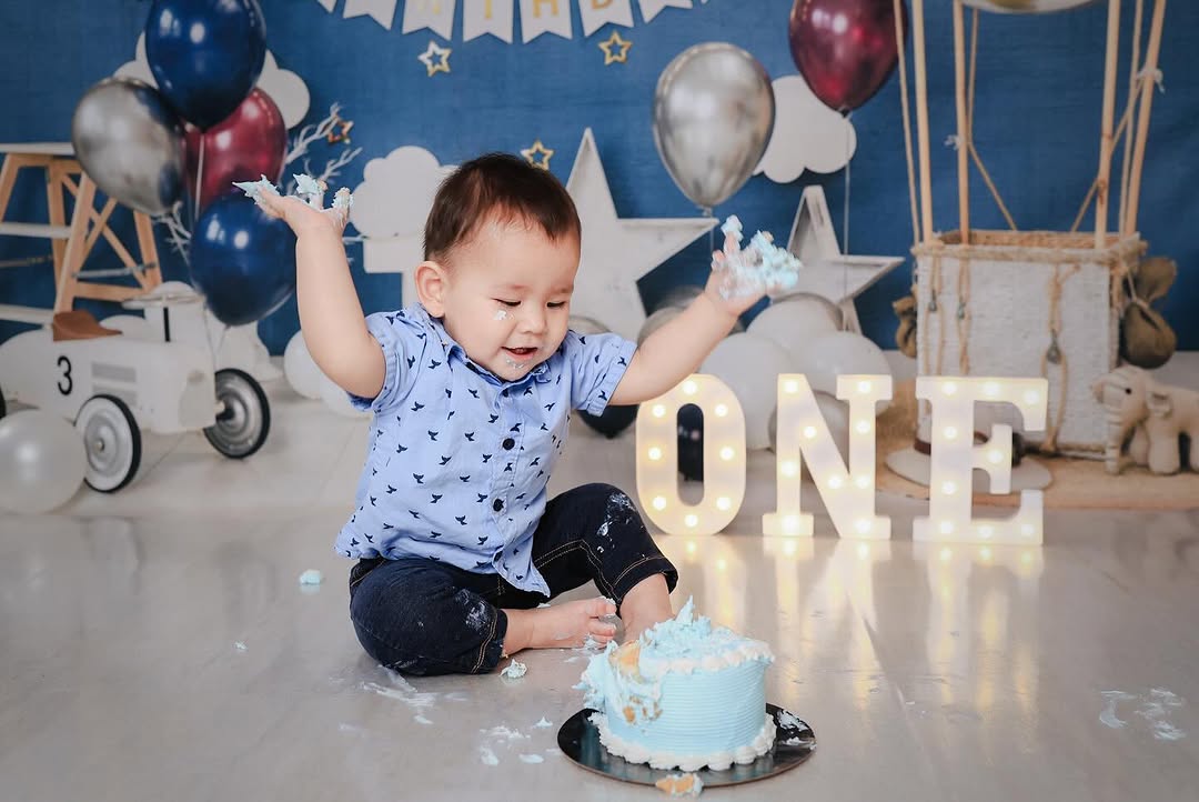 Kinder Happy 1. Geburtstag Party Hintergrund SH-759