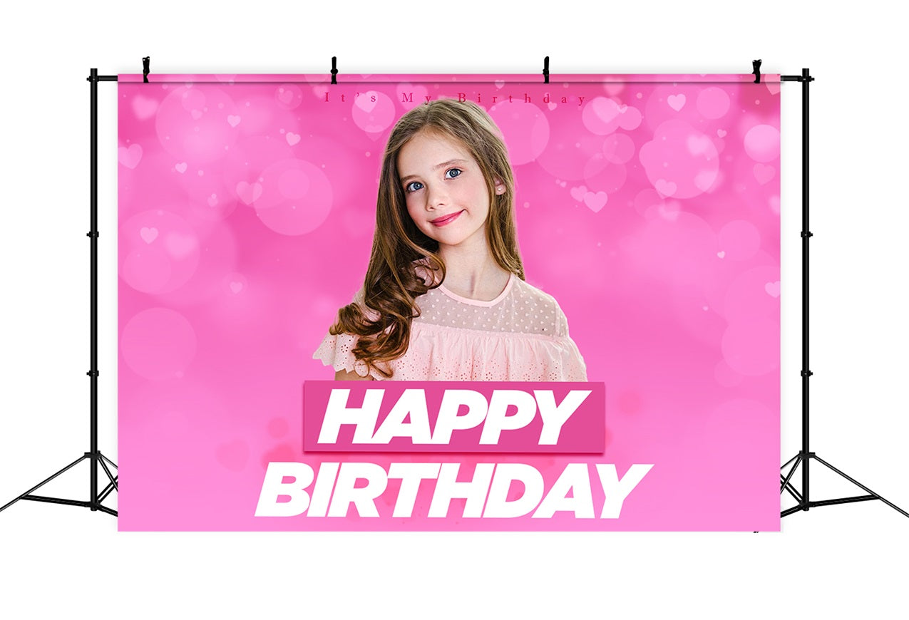 Personalisierte Geburtstag Backdrop Lovely Pink Theme Backdrop Design RR1-107