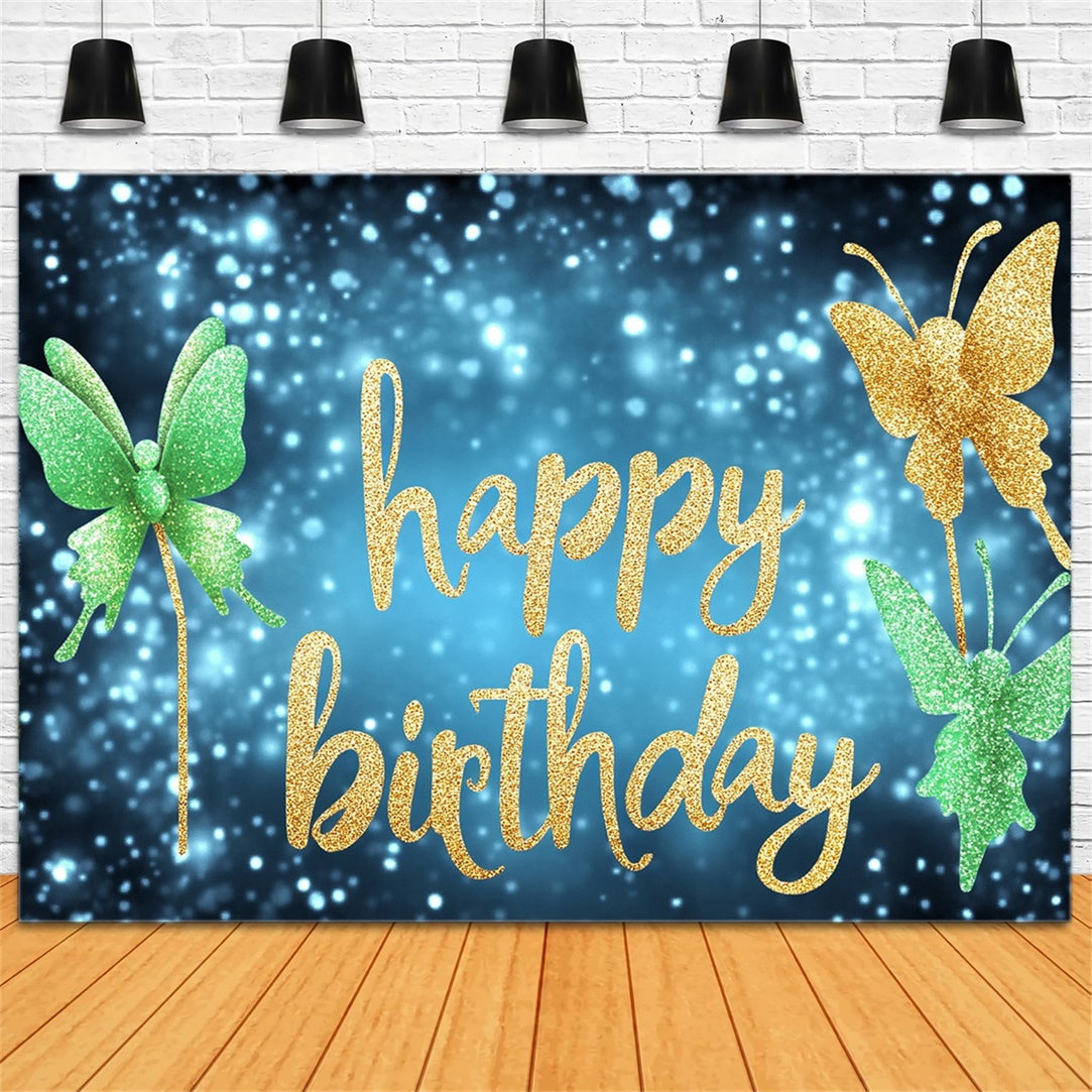 Custom Made Birthday Backdrops Glitzernder Schmetterling Sternenhintergrund RR1-21