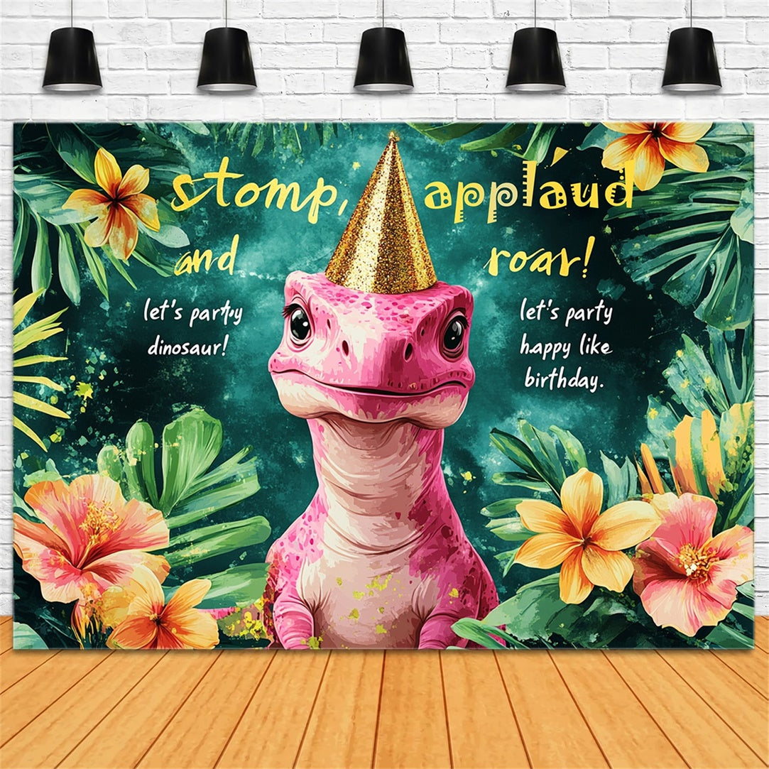 Custom Birthday Backdrops Tropische Dschungel Dino Party Backdrop RR1-32