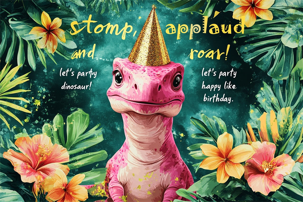 Custom Birthday Backdrops Tropische Dschungel Dino Party Backdrop RR1-32