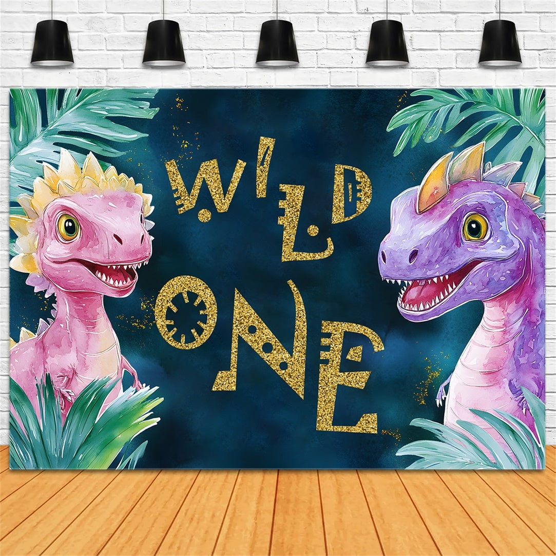 Personalisierte Geburtstag Backdrops Tropische Dino Abenteuer Backdrop RR1-36