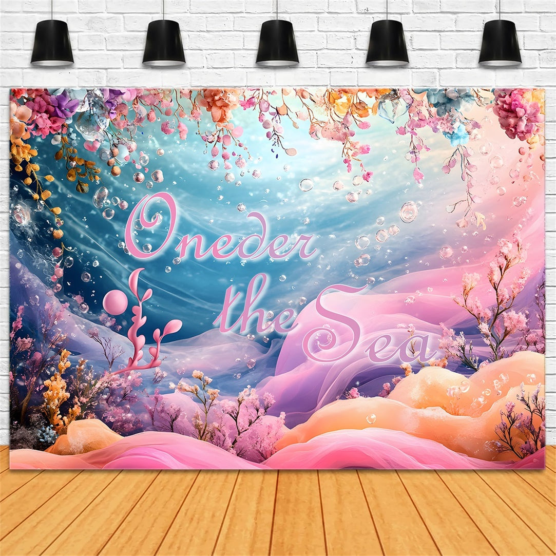 Personalisierte Backdrop für Geburtstag Magical Ocean Mermaid Backdrop RR1-41