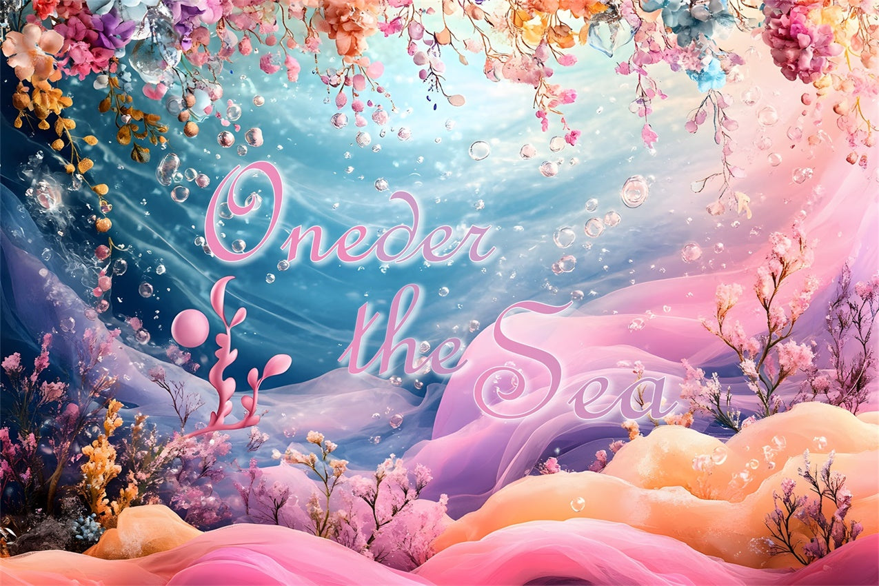 Personalisierte Backdrop für Geburtstag Magical Ocean Mermaid Backdrop RR1-41