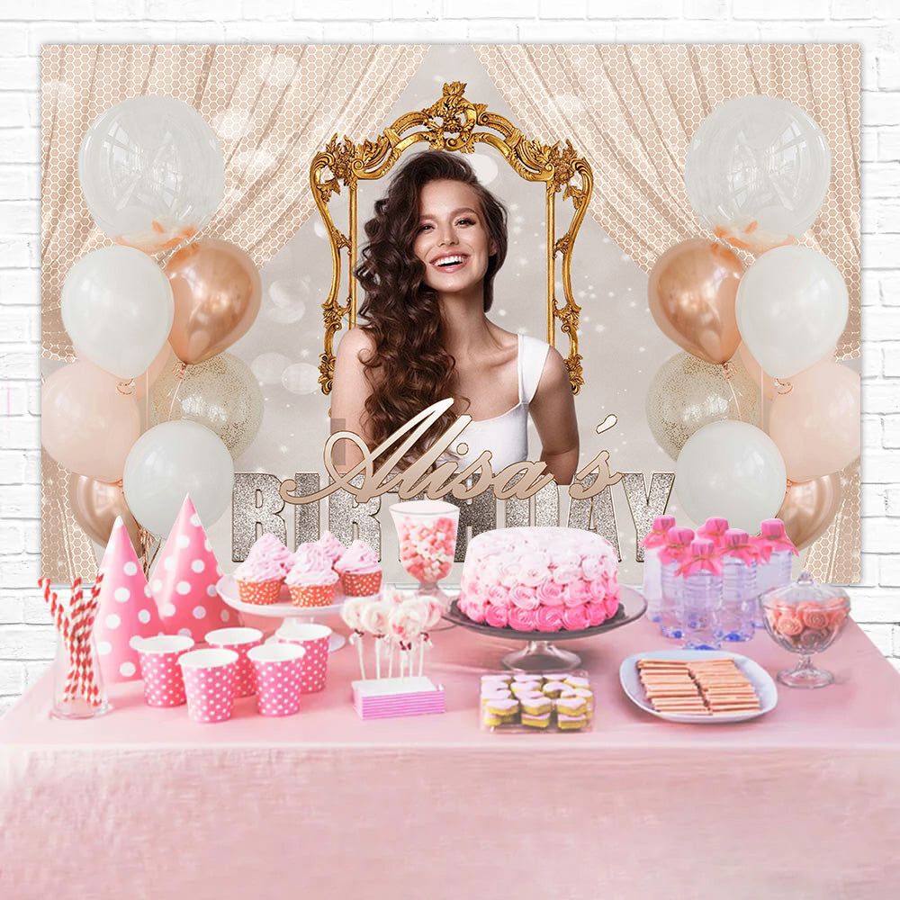 Personalisierte Geburtstag Backdrops Träume Ballon Feier Backdrop RR1-86