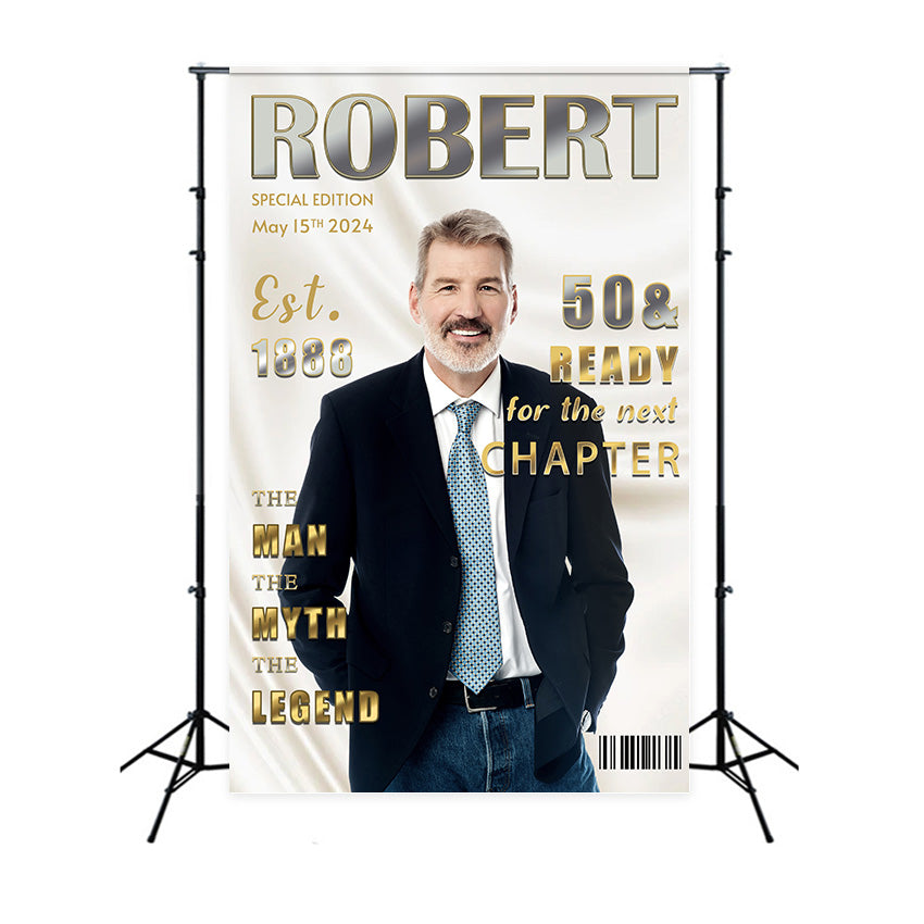 Personalisierter 50. Geburtstag Backdrop Vintage Edition Backdrop RR12-68