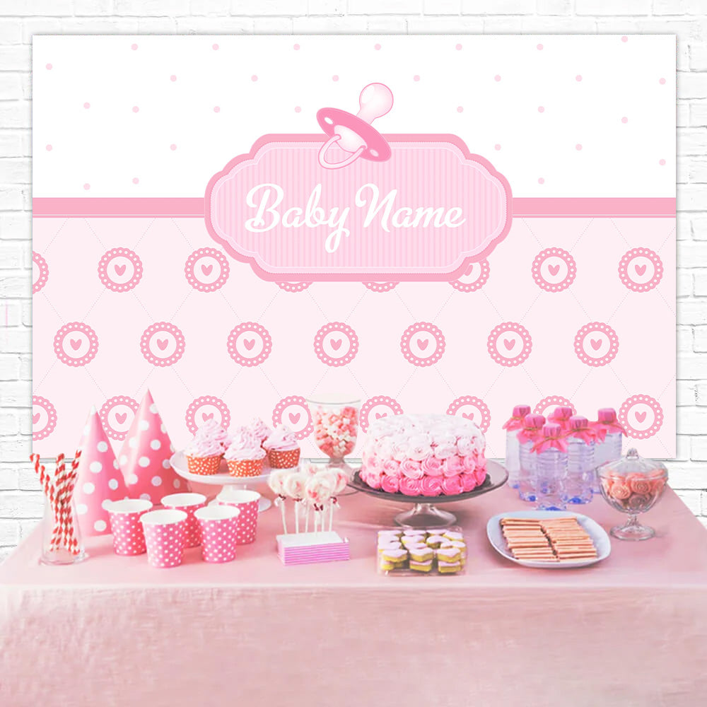 Individuelle Name Geburtstag Backdrop Rosa Baby Thema Backdrop RR12-90