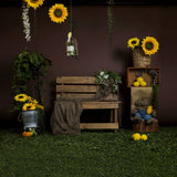 Sommer Sonnenblumenbank Zitrone Backdrop RR3-20
