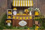 Sommerpromenade Zitrone Verkauf Stand Thema Hintergrund RR3-24