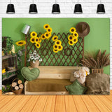 Rustikale Sonnenblumen-Hintergrundkulisse für den Sommer RR3-25