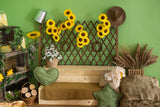 Rustikale Sonnenblumen-Hintergrundkulisse für den Sommer RR3-25